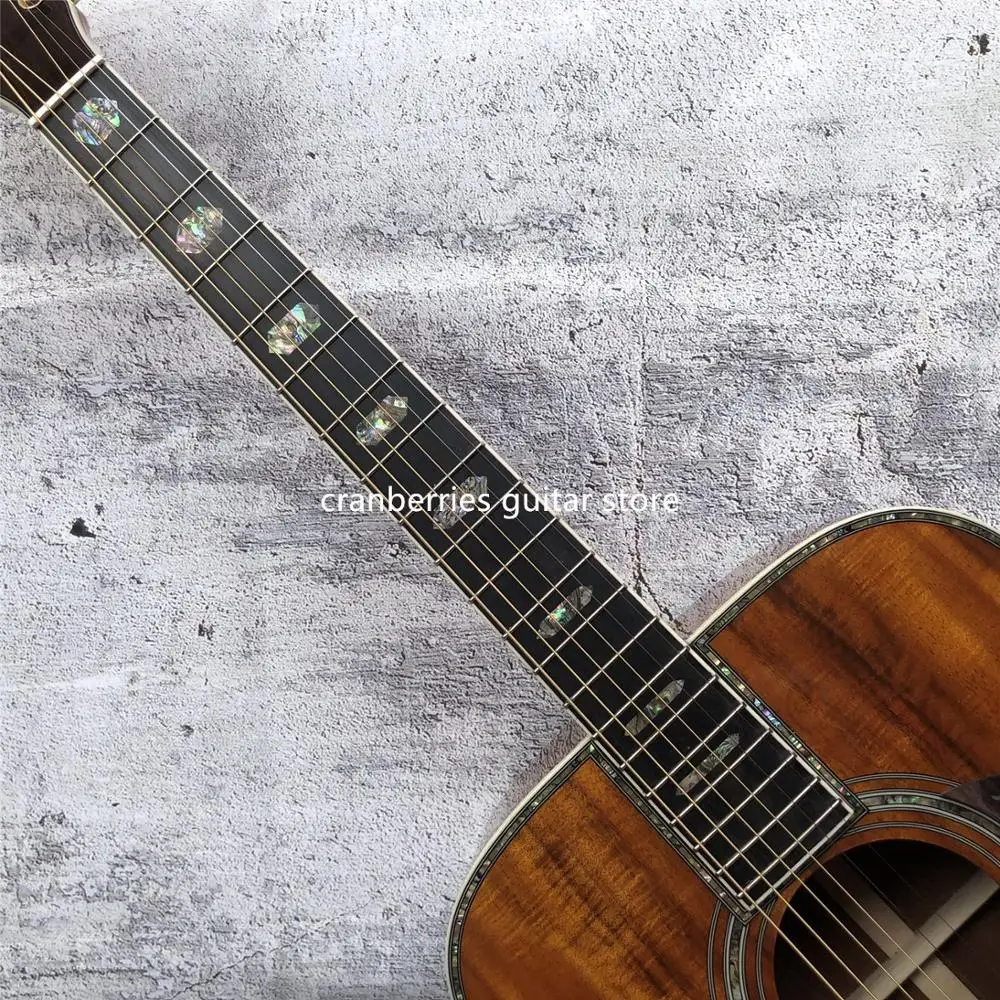 Высокое качество 41 ''kow деревянная акустическая электрогитара ebony fretboard6