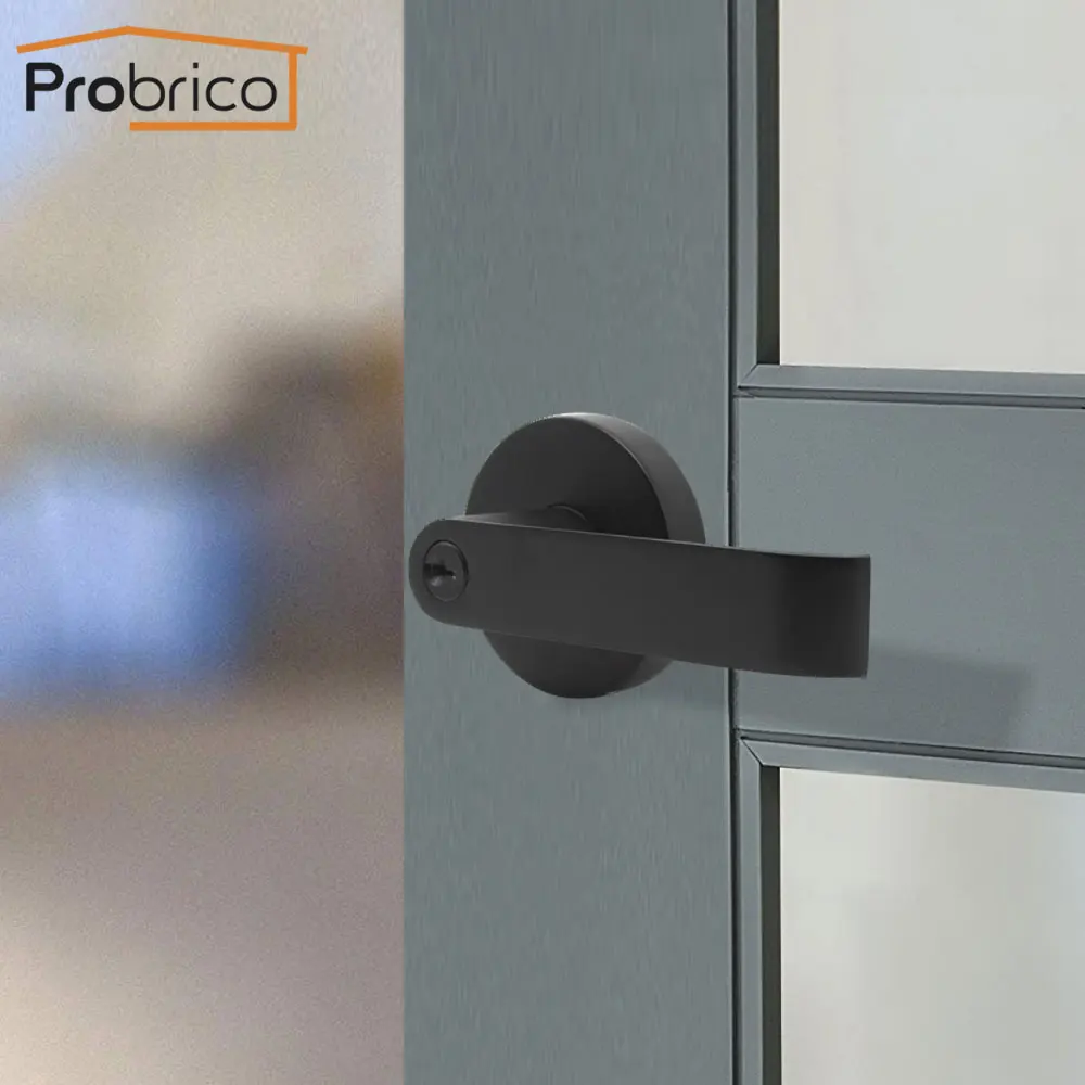 Probrico Black door handles for Interior doors bedroom wooden gate levers locks Anti-theft Room Safety Door Lock handle Set
Probrico Black door handles for Interior doors bedroom wooden gate levers locks Anti-theft Room Safety Door Lock handle Set