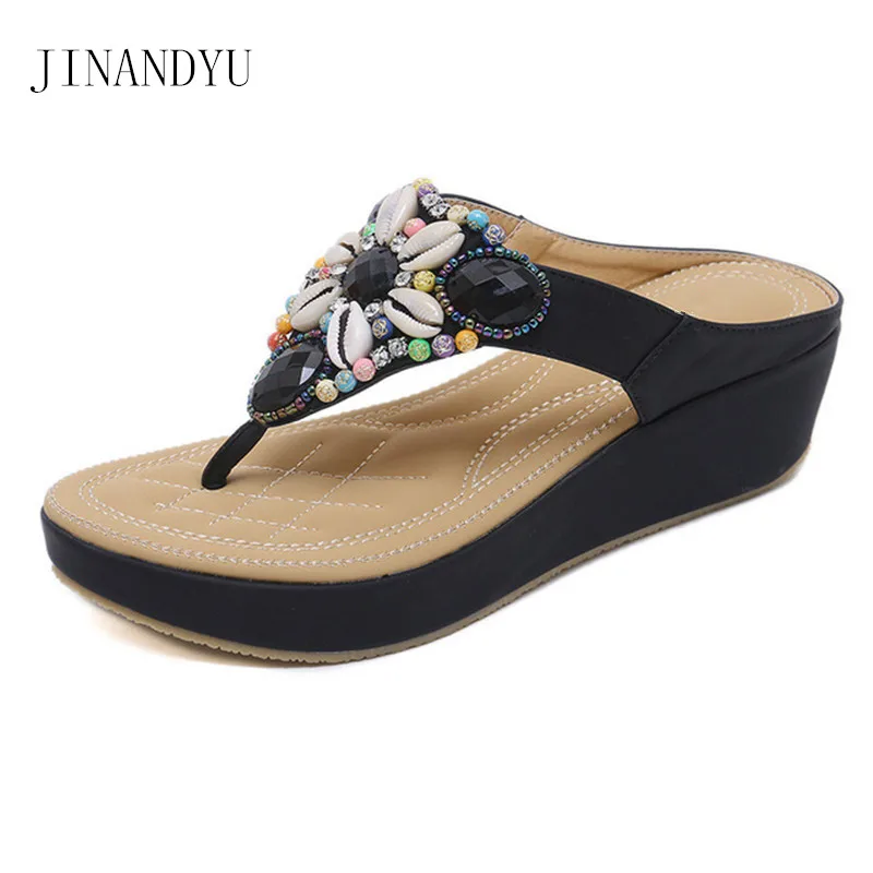 Platform Flip Flops Womens Wedge Sandals Beach Shoes Bohemian Style Mules Womens Flip-flops Slipper Plus Size Feminino Inverno
Platform Flip Flops Womens Wedge Sandals Beach Shoes Bohemian Style Mules Womens Flip-flops Slipper Plus Size Feminino Inverno