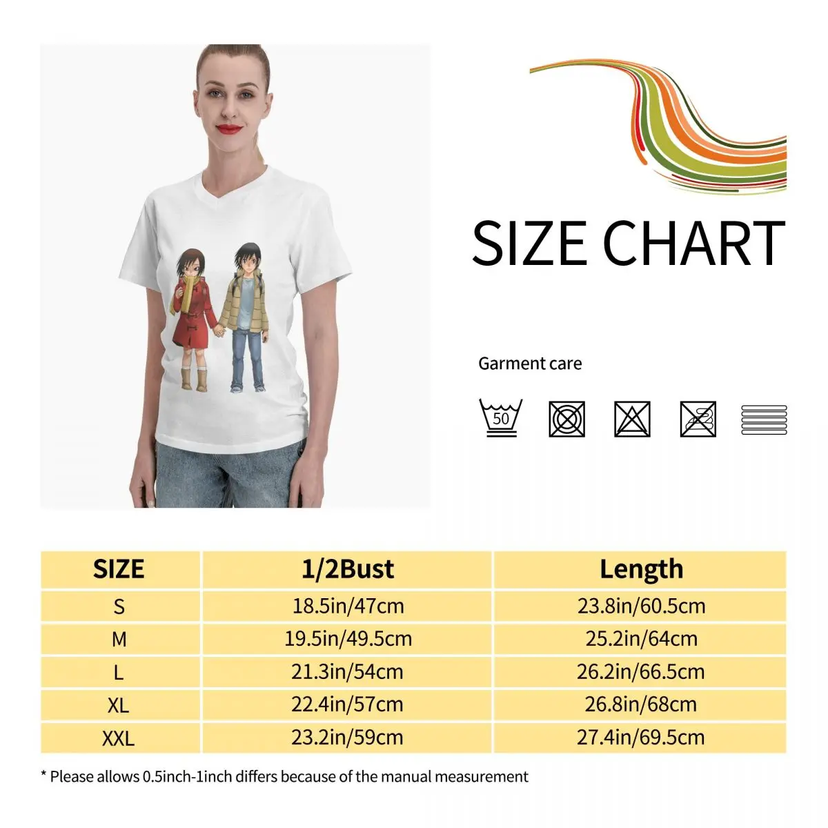 Anime Fans Satoru Fujinuma 15 womans Tee Micro play V-neck T-shirt with short sleeves
Anime Fans Satoru Fujinuma 15 womans Tee Micro play V-neck T-shirt with short sleeves