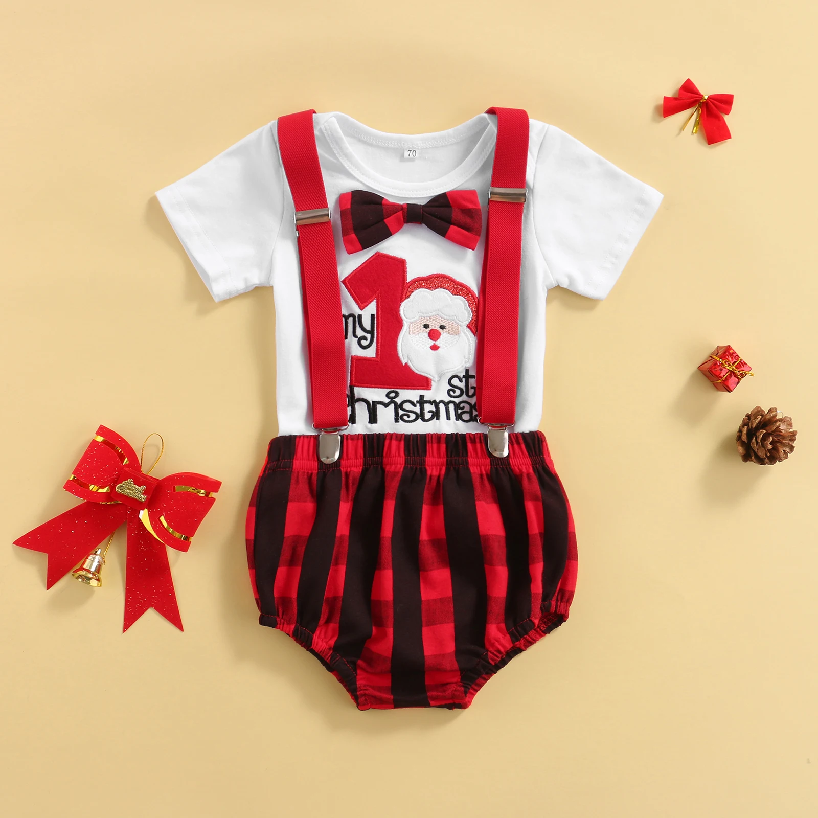 Pudcoco 0-24M 2Pcs Boys Christmas Newborm Kids Infant Toddler Santa Claus Cartoon Letter Print Bodysuit+Plaid Sleeveless Overall
Pudcoco 0-24M 2Pcs Boys Christmas Newborm Kids Infant Toddler Santa Claus Cartoon Letter Print Bodysuit+Plaid Sleeveless Overall