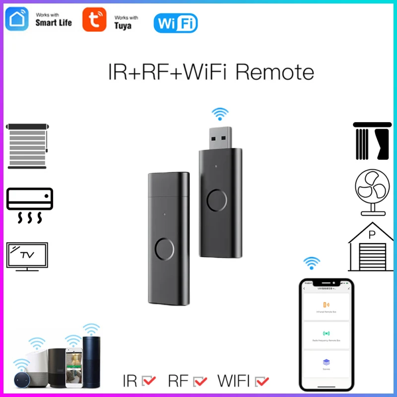 Tuya Smart Wifi IR+RF Controller Universal Infrared Smart Home Control For TV DVD Air Conditioner Works With Alexa Google Home
Tuya Smart Wifi IR+RF Controller Universal Infrared Smart Home Control For TV DVD Air Conditioner Works With Alexa Google Home