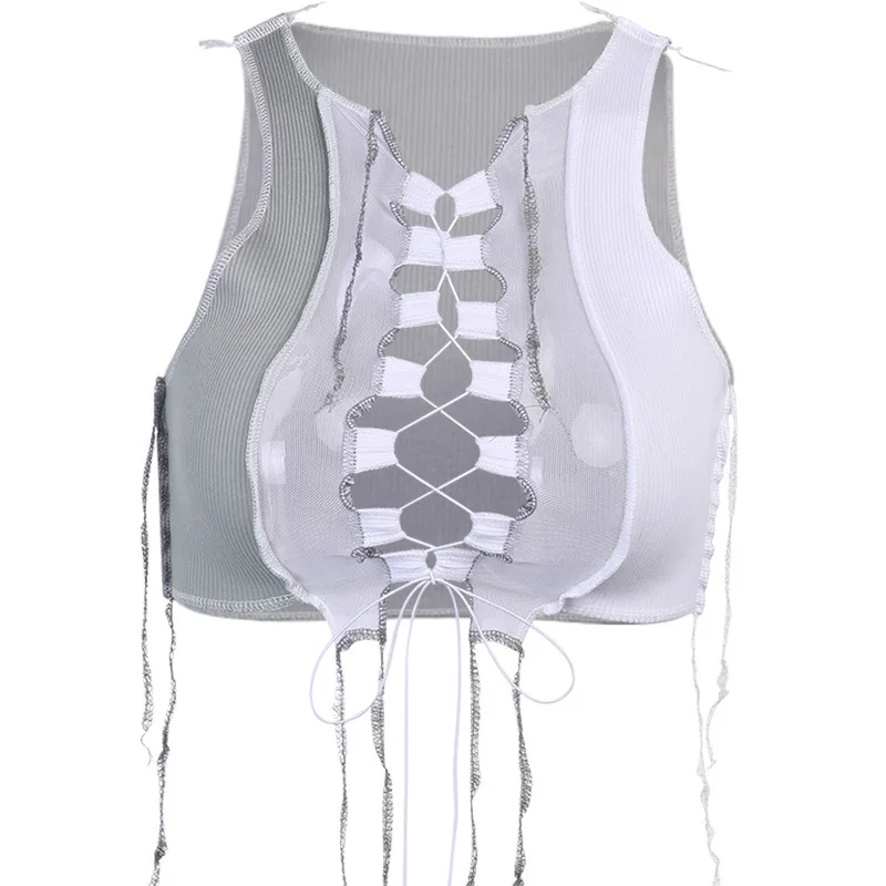 New sexy vest top 20335p sexy wave edge bandage mesh splicing vest LONG SLEEVE
New sexy vest top 20335p sexy wave edge bandage mesh splicing vest LONG SLEEVE