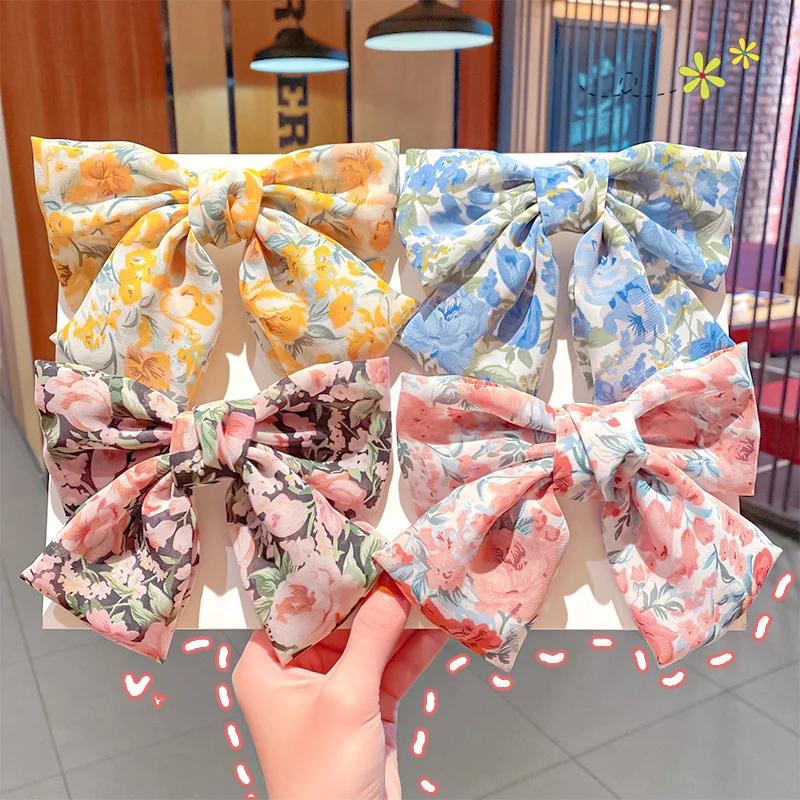 Korean Flower Print Bow Hairpin Trendy Lovely Barrettes For Women Ponytail Hair Clip Headwear Fashion Girl Hair Accessories Gift
Korean Flower Print Bow Hairpin Trendy Lovely Barrettes For Women Ponytail Hair Clip Headwear Fashion Girl Hair Accessories Gift