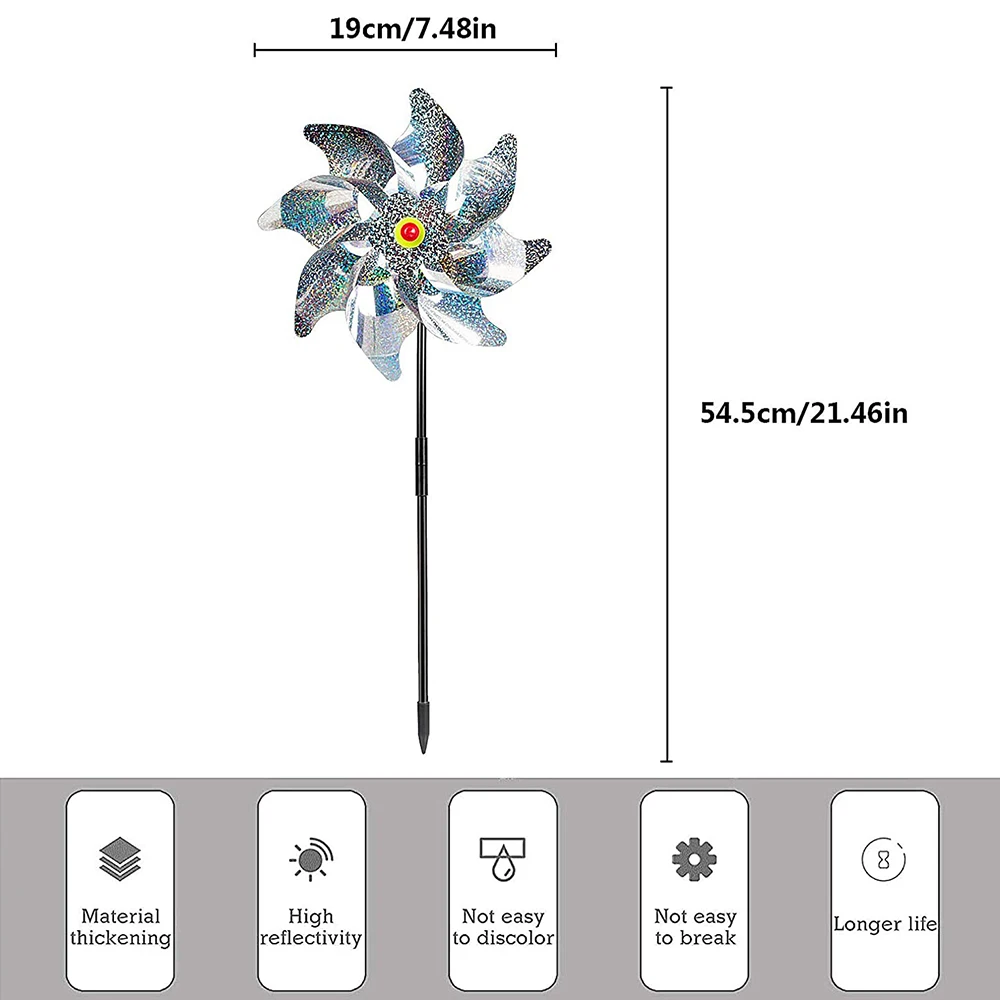 Anti-Birds Reflective Windmill for Garden Orchard Farm Scare Birds Away Easy to Assemble DSD666
Anti-Birds Reflective Windmill for Garden Orchard Farm Scare Birds Away Easy to Assemble DSD666