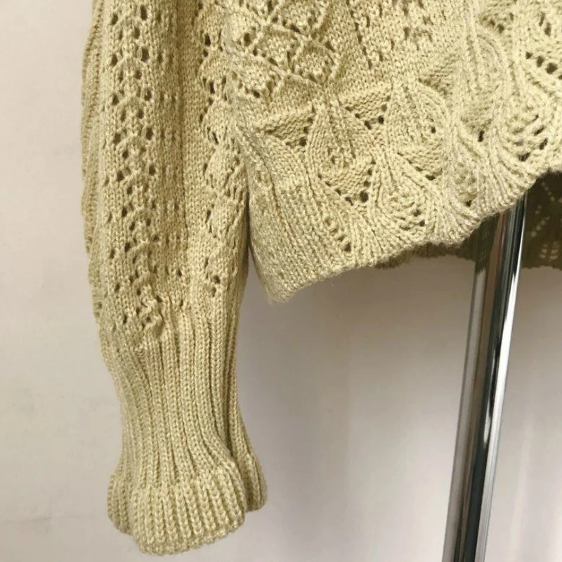 NEW Cropped Cardigan Women Spring Chic Hollow Out Elegant V-neck Korean Vintage Femme Jumper White Sweet Girls Pearls Lady Knitw 
NEW Cropped Cardigan Women Spring Chic Hollow Out Elegant V-neck Korean Vintage Femme Jumper White Sweet Girls Pearls Lady Knitw