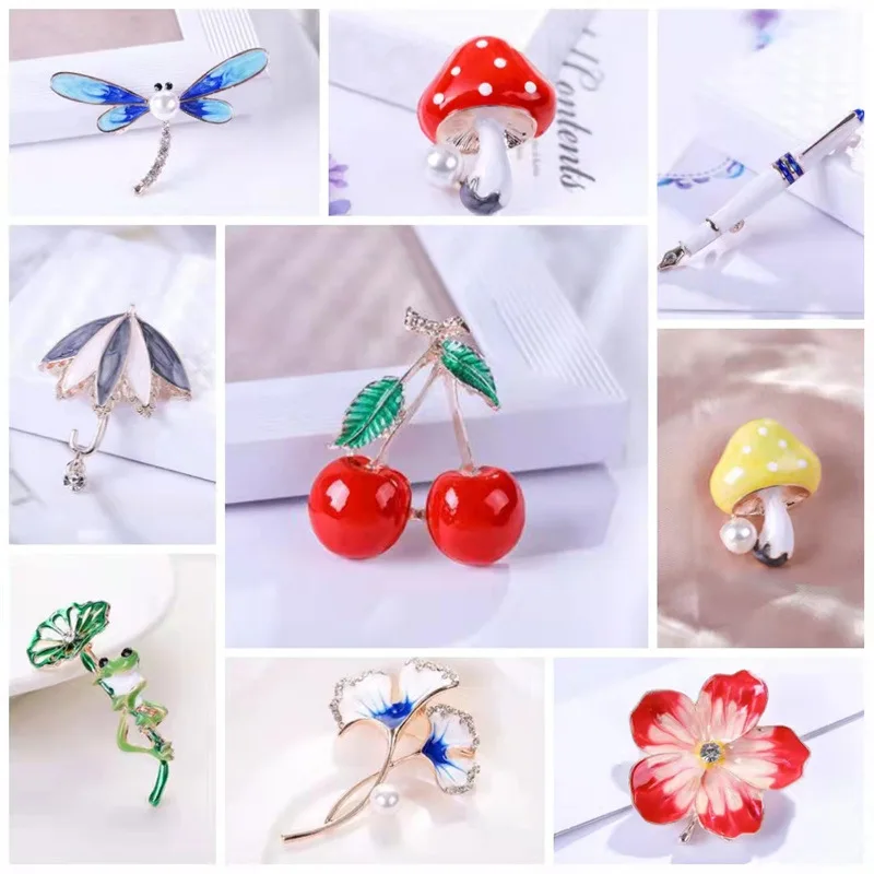 

Fashion Peals Brooch Women Anti-fade Exquisite Elegant Brooches for Women Mushroon Umbrella Shape Pin Jewlery Size