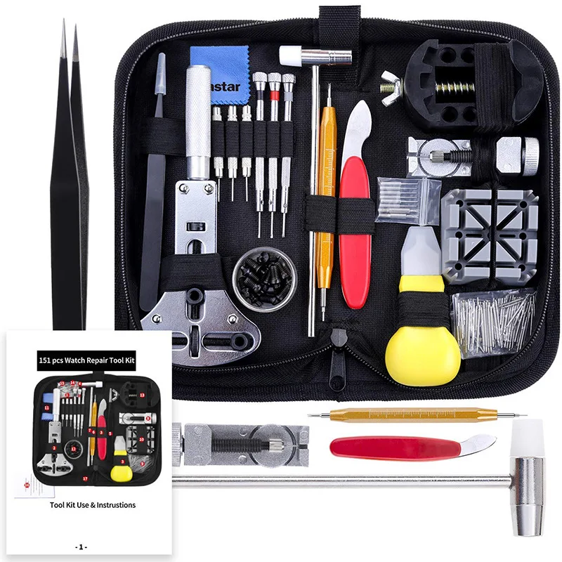 151pcs Watch Repair Tool Kits Watch Link Pin Remover Case Opener Spring Bar Remover Movement Lid Opener Pry Kits
151pcs Watch Repair Tool Kits Watch Link Pin Remover Case Opener Spring Bar Remover Movement Lid Opener Pry Kits