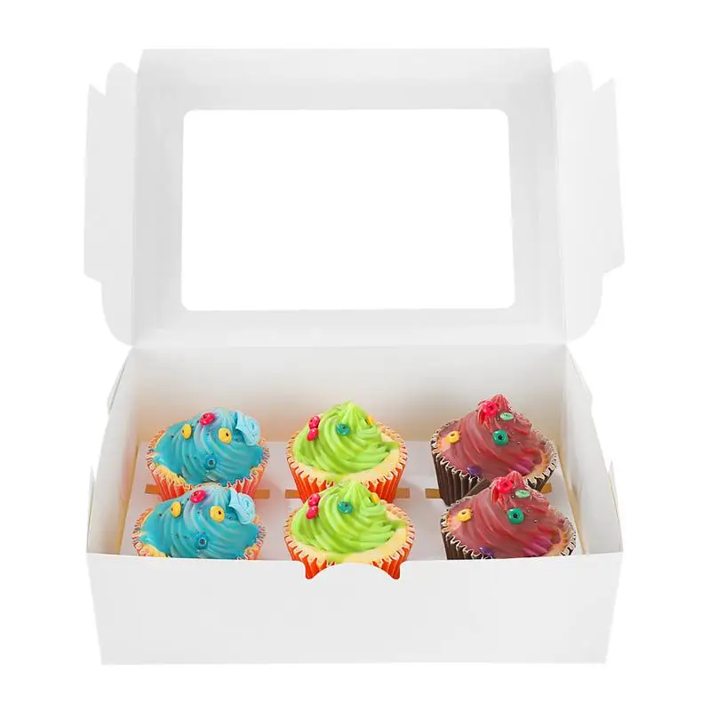 Toyvian 12 Sets 6 Compartment Cupcake Boxes Bakery Box Muffin Container with Window and Dividers (White)
Toyvian 12 Sets 6 Compartment Cupcake Boxes Bakery Box Muffin Container with Window and Dividers (White)