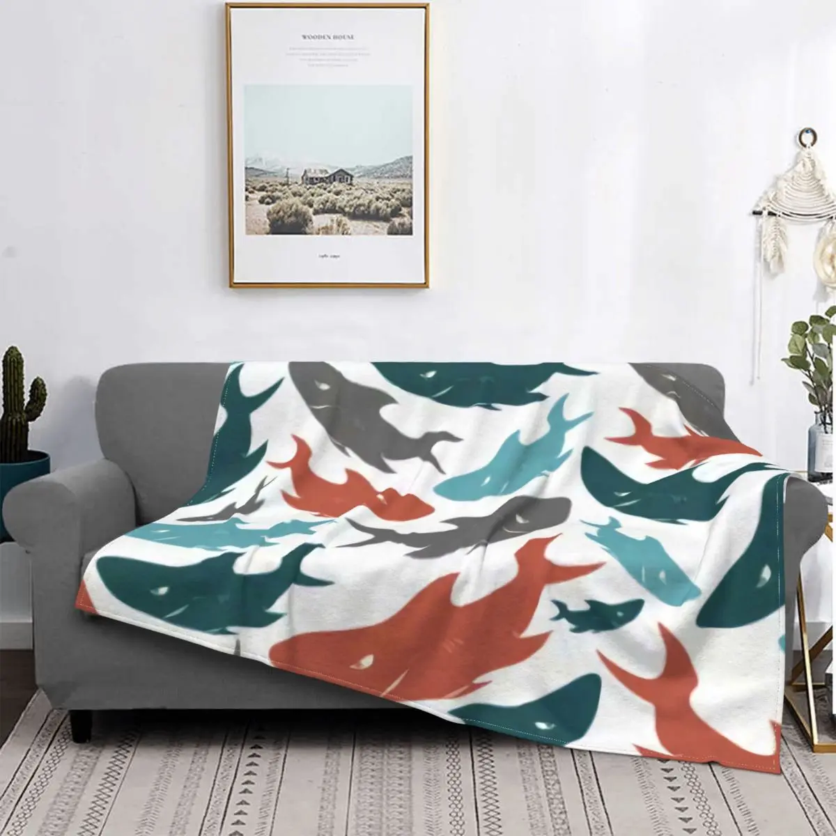 Manta de franela portátil de algodón, manta abstracta moderna de tiburón para sofá, envío gratis
Manta de franela portátil de algodón, manta abstracta moderna de tiburón para sofá, envío gratis
