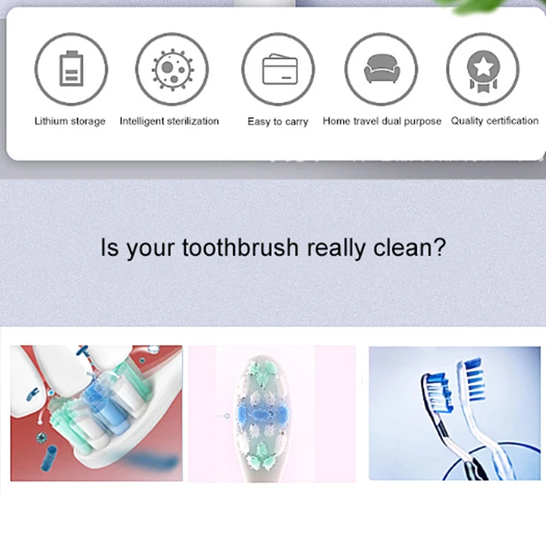 Portable Toothbrush Disinfection Machine UV Toothbrush Disinfection Box Electric Toothbrush Cap Toothbrush Box(2PCS)
Portable Toothbrush Disinfection Machine UV Toothbrush Disinfection Box Electric Toothbrush Cap Toothbrush Box(2PCS)