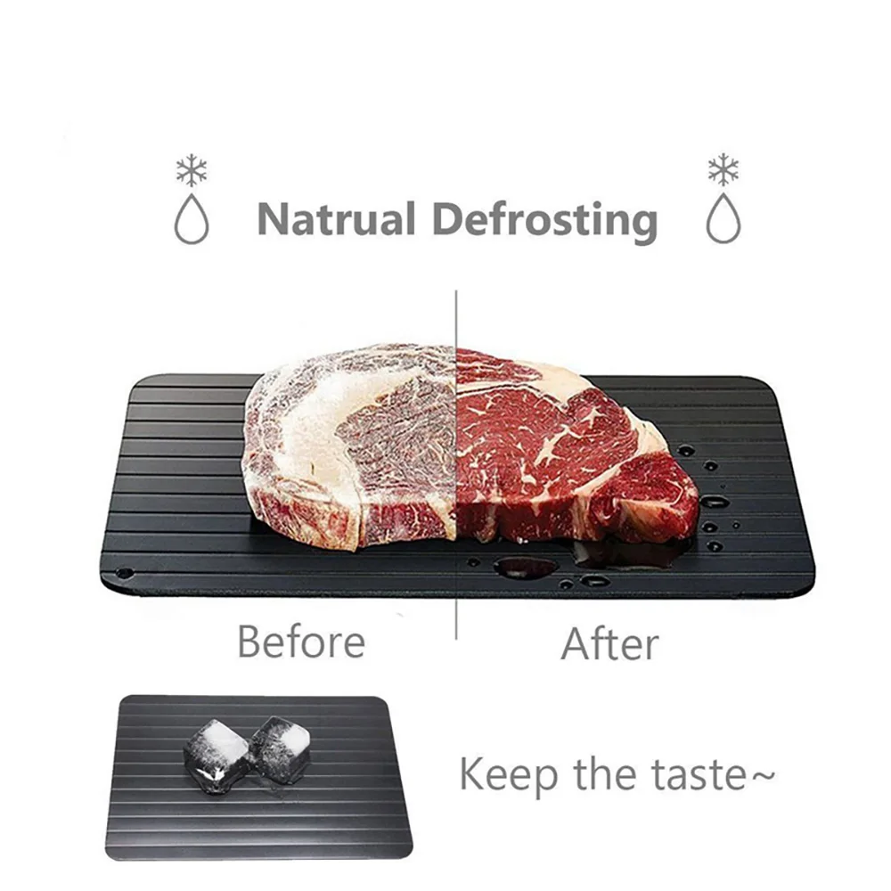 Fast Defrosting Plate Kitchen Household Ice Aluminum Alloy Tray Thaw Frozen Food Steak Meat Fruit Quick Thawing Plate
Fast Defrosting Plate Kitchen Household Ice Aluminum Alloy Tray Thaw Frozen Food Steak Meat Fruit Quick Thawing Plate