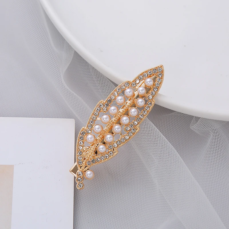 Feather leaf hairpin bangs clip rhinestone zircon shiny fashion pearl side clip net red hair accessories women
Feather leaf hairpin bangs clip rhinestone zircon shiny fashion pearl side clip net red hair accessories women