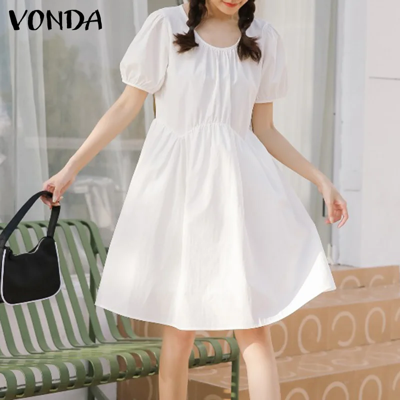 Summer Women A-Line Dress Casual Short Sleeve Party Short Dresses 2021 VONDA Female Beach Bohemian Vestidos Femme Robe Oversized
Summer Women A-Line Dress Casual Short Sleeve Party Short Dresses 2021 VONDA Female Beach Bohemian Vestidos Femme Robe Oversized
