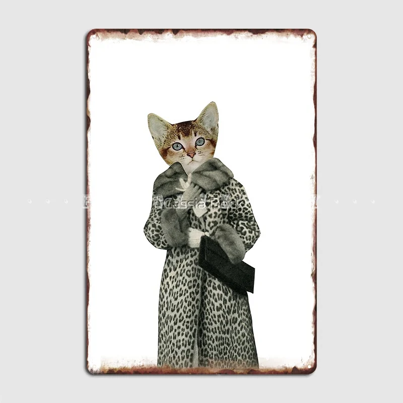 

Kitten Dressed As Cat Poster Metal Plaque Wall Mural Mural Classic Wall Plaque Tin Sign Posters