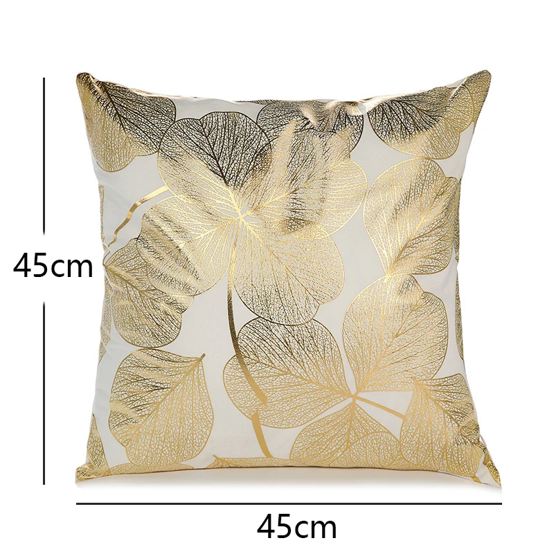 Bronzing Cushion Cover Square Gold Pillow Covers For Sofa Decorative Seat Pillow Case Leaves Pillowcase Home Decor 45X45
Bronzing Cushion Cover Square Gold Pillow Covers For Sofa Decorative Seat Pillow Case Leaves Pillowcase Home Decor 45X45