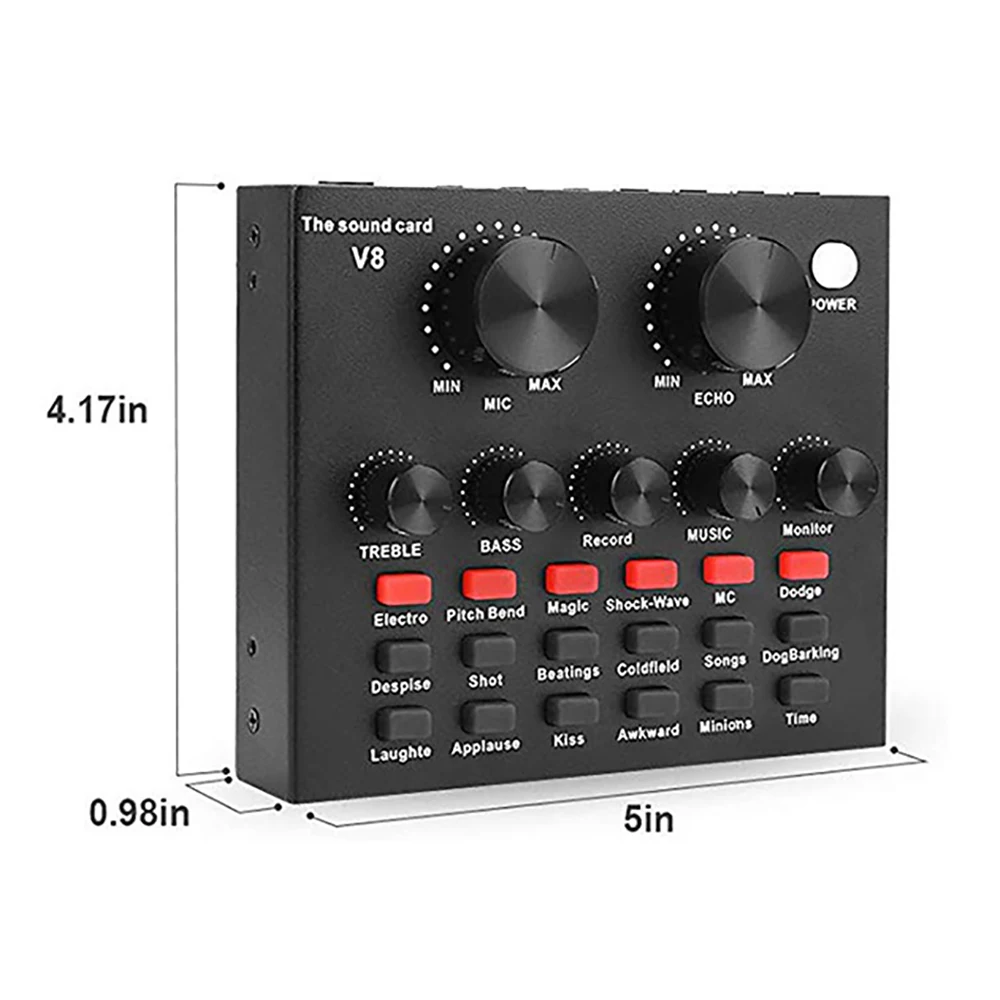 Professional 12 Sound Effect Sound Audio External DSP Audio Dual-Chip Card Converter Sound Card For Laptop Desktop
Professional 12 Sound Effect Sound Audio External DSP Audio Dual-Chip Card Converter Sound Card For Laptop Desktop