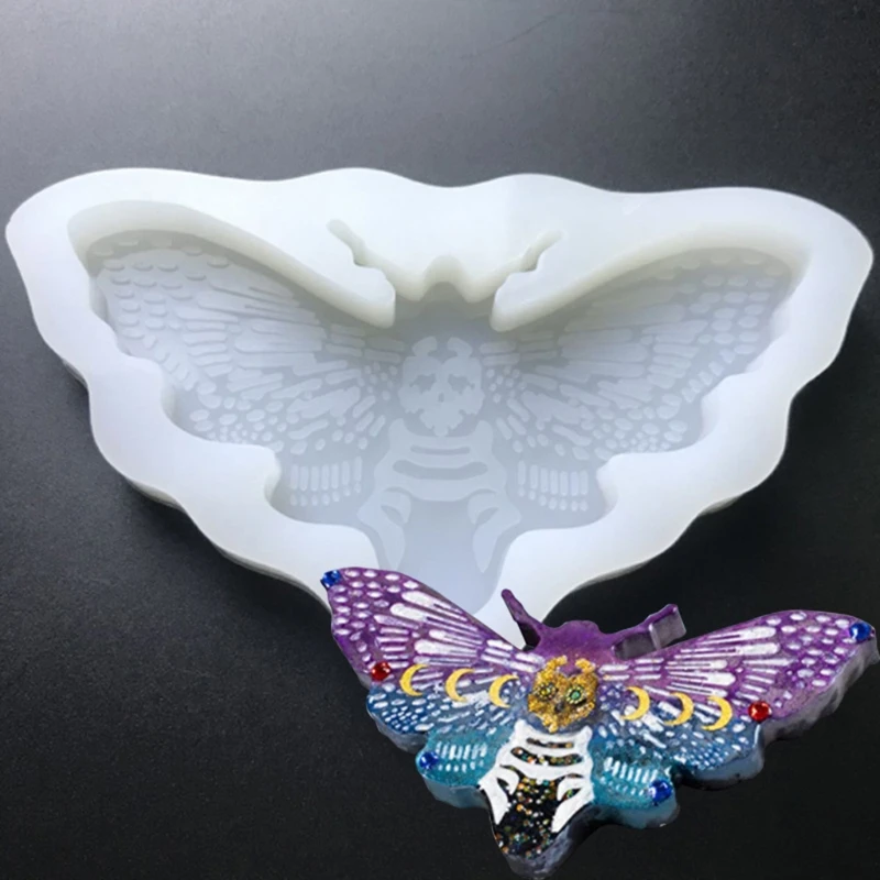 Moth Keychain Epoxy Resin Mold Necklace Pendant Silicone Mould DIY Crafts Jewelry Casting Tools
Moth Keychain Epoxy Resin Mold Necklace Pendant Silicone Mould DIY Crafts Jewelry Casting Tools