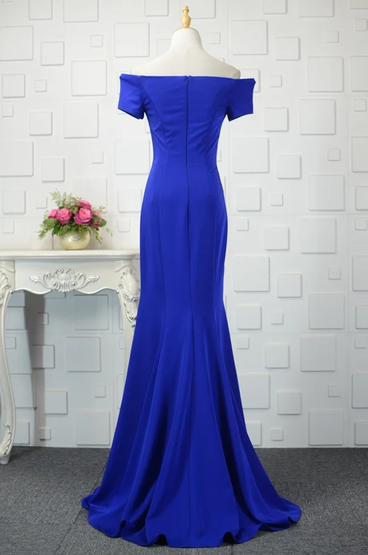 Cheap Real Photo Evening Dresses Mermaid Royal Blue Long Party Prom Gowns Sexy Off Shoulder Satin Floor Length ZD1030
Cheap Real Photo Evening Dresses Mermaid Royal Blue Long Party Prom Gowns Sexy Off Shoulder Satin Floor Length ZD1030