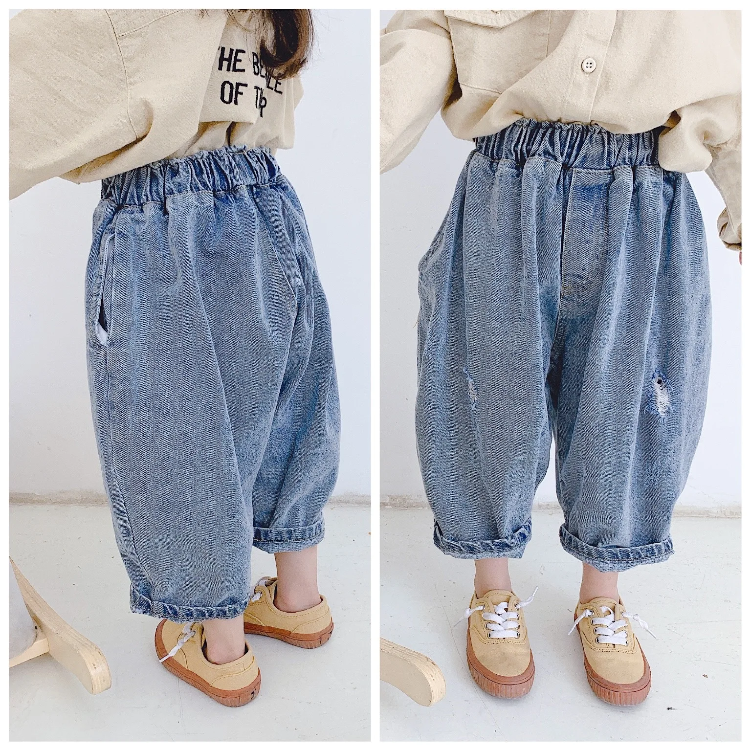 Children's Korean Style Jeans 2-7 Y Baby Girls Boys Casual Loose Ankle Length Denim Pants Spring Autumn Kids Wide Legs Jeans New
Children's Korean Style Jeans 2-7 Y Baby Girls Boys Casual Loose Ankle Length Denim Pants Spring Autumn Kids Wide Legs Jeans New