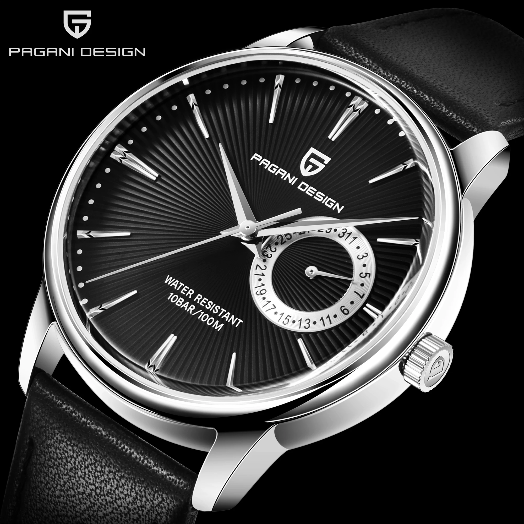 

PAGANI DESIGN PD 1654 Men`s Watch Automatic Date Japan VH65 Movement Quartz Wristwatches Men 10ATM Diver Clock relogio masculino