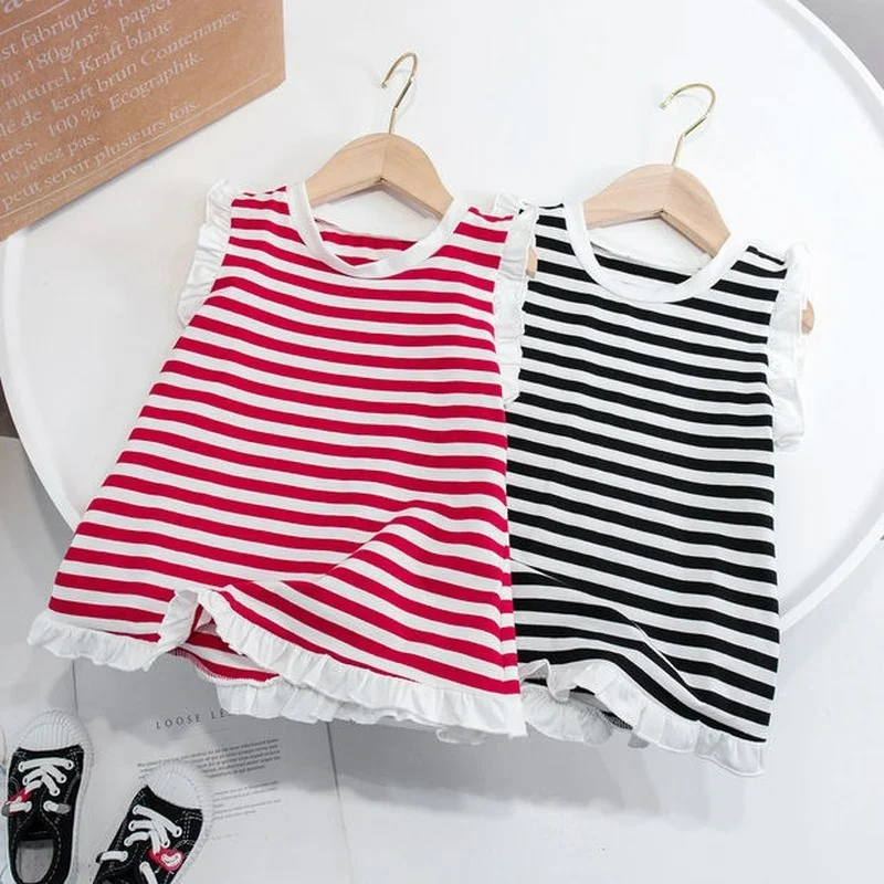 Cotton Baby Girls Summer Vest Dress 2021 New Striped Lace Long T-shirt Casual Korean Fashion Kids Children Dresses Clothes
Cotton Baby Girls Summer Vest Dress 2021 New Striped Lace Long T-shirt Casual Korean Fashion Kids Children Dresses Clothes