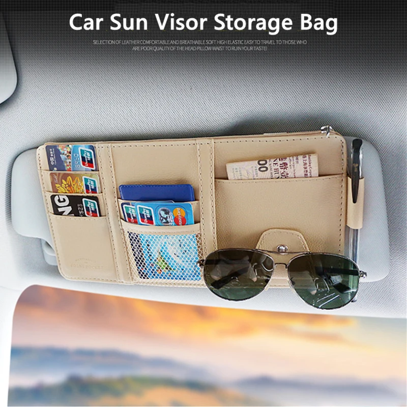 Leather Car Sun Visor Storage Pocket Bag Universal Visor Clip Cover for Card/License/Sunglasses Car Visor Storage Organizer
Leather Car Sun Visor Storage Pocket Bag Universal Visor Clip Cover for Card/License/Sunglasses Car Visor Storage Organizer
