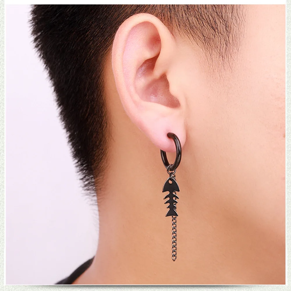 Punk Fish Bone Tassel Stud Earring Unisex HipHop Jewelry Stainless Steel Piercing Ear Nail Without Piercing Clip On Earrings 1pc
Punk Fish Bone Tassel Stud Earring Unisex HipHop Jewelry Stainless Steel Piercing Ear Nail Without Piercing Clip On Earrings 1pc