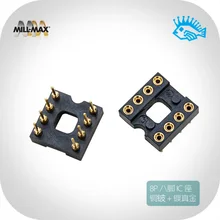 1pcs US Mill-Max military grade 30u thick plated 24K real gold HiEnd fever DIP-8 DIP IC op amp seat