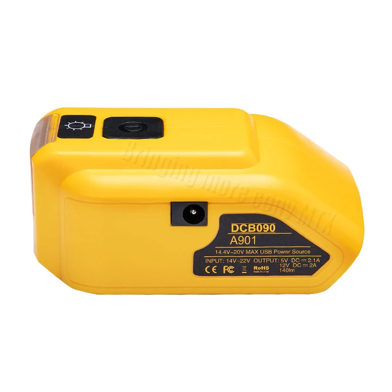 High quality Portable LED Light Working Lamp with two USB port converter For Dewalt 14.4V 18V 20V Li-ion Battery DCB181 DCB200
High quality Portable LED Light Working Lamp with two USB port converter For Dewalt 14.4V 18V 20V Li-ion Battery DCB181 DCB200