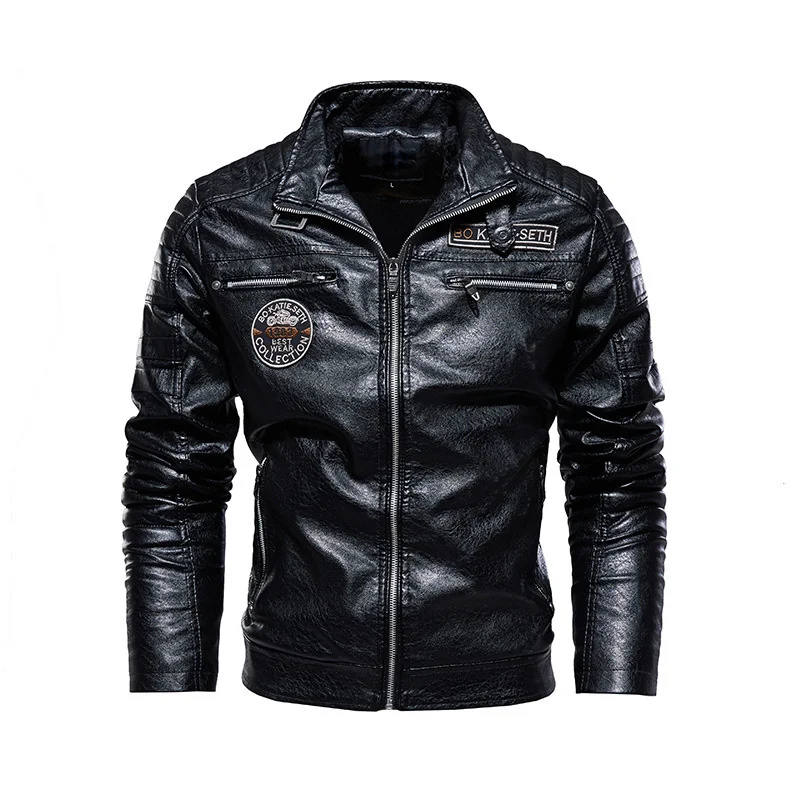 Leather Jacket Men Winter Fleece Motorcycle Pu Leahter Jacket Male Stand Collar Casual Windbreaker Ropa De Hombre Slim Coat
Leather Jacket Men Winter Fleece Motorcycle Pu Leahter Jacket Male Stand Collar Casual Windbreaker Ropa De Hombre Slim Coat