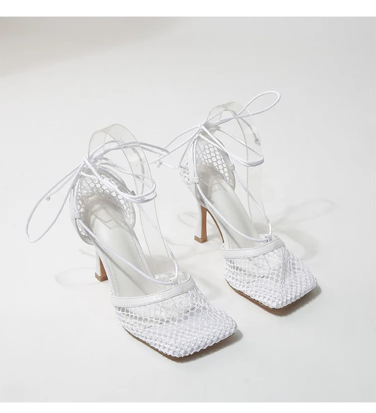 2021 summer new fashion hollow mesh sandals women's thin heel sexy strap high heels
2021 summer new fashion hollow mesh sandals women's thin heel sexy strap high heels