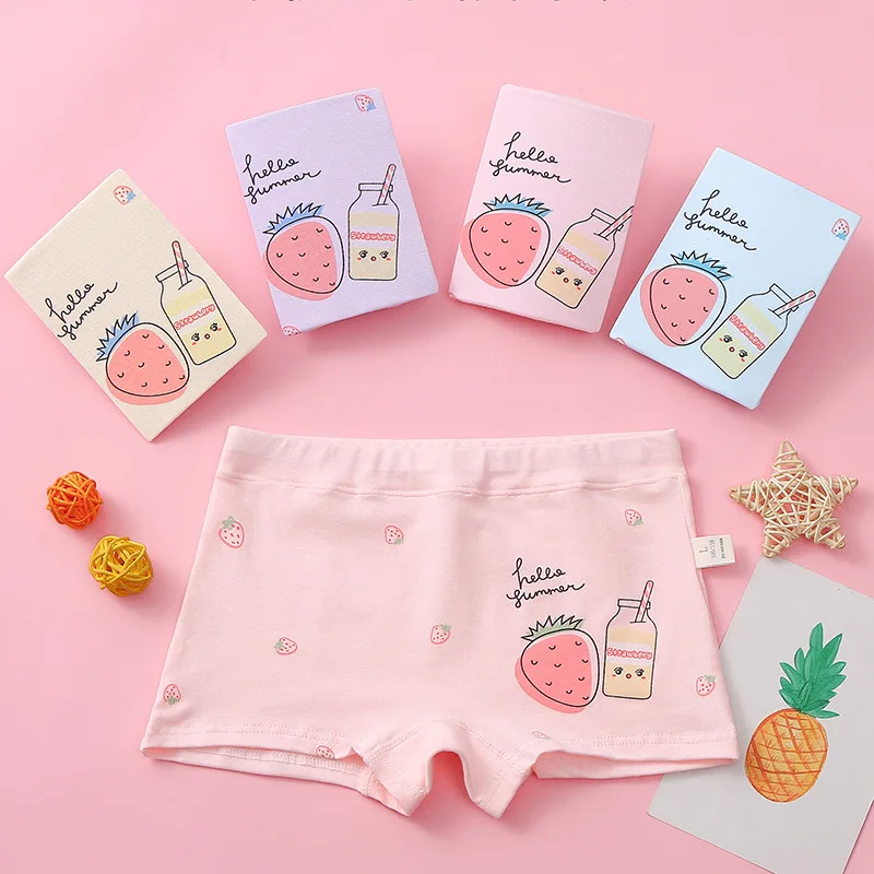 10Pcs/lot Children Girls Boxer Briefs Cartoon Strawberry Pink Underwear Baby Panties Kids Cotton Underpants Shorts for 2-10Y
10Pcs/lot Children Girls Boxer Briefs Cartoon Strawberry Pink Underwear Baby Panties Kids Cotton Underpants Shorts for 2-10Y