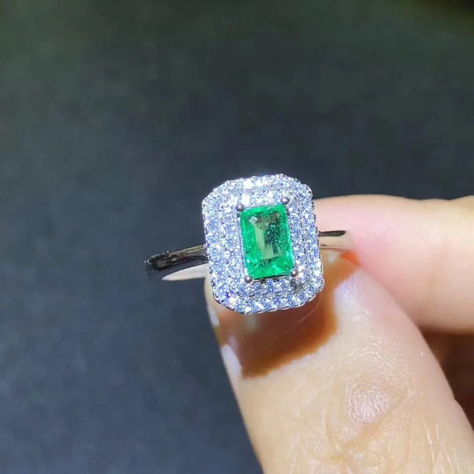 BOEYCJR S925 Silver Trendy Emerald Fine Jewelry Adjustable Elegant Gemstone Rings for Women Engagement Gift anillo anneau
BOEYCJR S925 Silver Trendy Emerald Fine Jewelry Adjustable Elegant Gemstone Rings for Women Engagement Gift anillo anneau