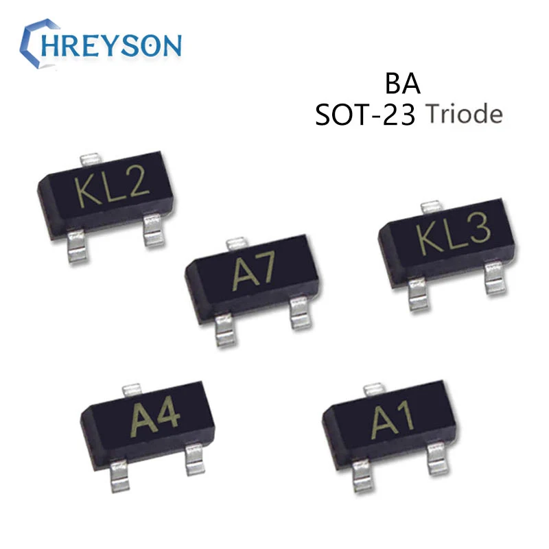 50Pcs SMD Dual Switching Diode Transistor BAS21 JS BAV99 A7 BAT 17-04W BAS20-V-GS18 BAS21C JS3 VAS21S JS4 BAV23S SOT-23 IC |