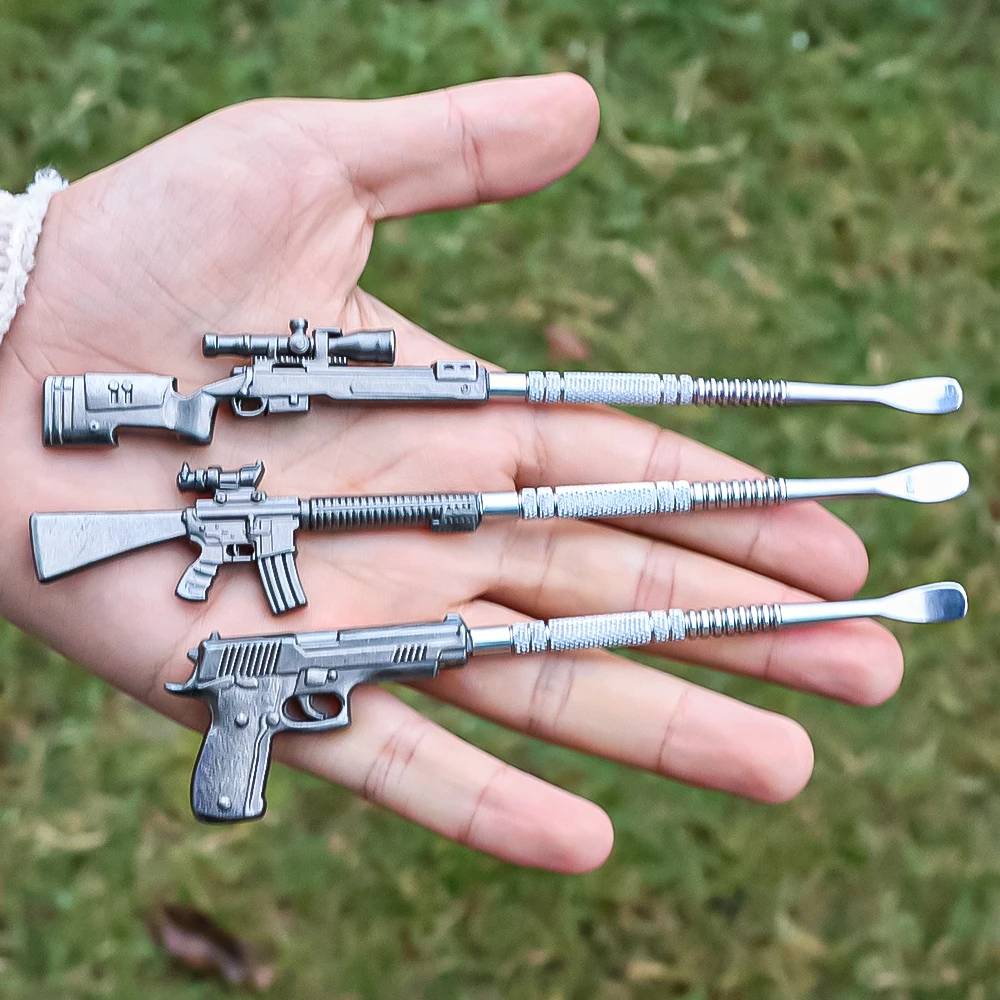 TOPPUFF Unique Wax Carving Tool AKM AWM M416 Stainless Steel Multifunctional Titanium Nail Dabber Dab Spoon Smoking Accessoires
TOPPUFF Unique Wax Carving Tool AKM AWM M416 Stainless Steel Multifunctional Titanium Nail Dabber Dab Spoon Smoking Accessoires