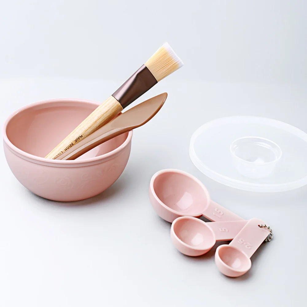1 Set PP Mask Bowls Set Mask Bars Brushes Durable Reusable DIY Mask Tools ) 
1 Set PP Mask Bowls Set Mask Bars Brushes Durable Reusable DIY Mask Tools )