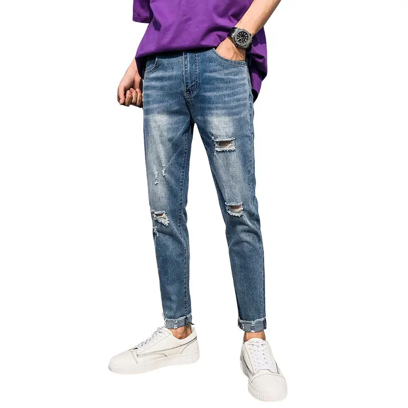 Genuo 2019 Spring and Sunmmer New Hole Men Jeans Casual Style Slim -fit Jeans Stretch Nine Pants Youth Trend Pants Jeans Men
Genuo 2019 Spring and Sunmmer New Hole Men Jeans Casual Style Slim -fit Jeans Stretch Nine Pants Youth Trend Pants Jeans Men