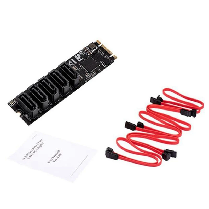 Плата расширения M2 на SATA3, M.2 NVME на SATA3.0, адаптер SSD с 5 портами, M.2(PCIe) на 5 портов s SATA, чипсет JMB585
Плата расширения M2 на SATA3, M.2 NVME на SATA3.0, адаптер SSD с 5 портами, M.2(PCIe) на 5 портов s SATA, чипсет JMB585