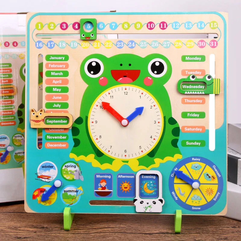 Wooden Montessori Toys Baby Weather Season Calendar Clock Time Cognition Preschool Education Teaching Aids Toys For Children
Wooden Montessori Toys Baby Weather Season Calendar Clock Time Cognition Preschool Education Teaching Aids Toys For Children