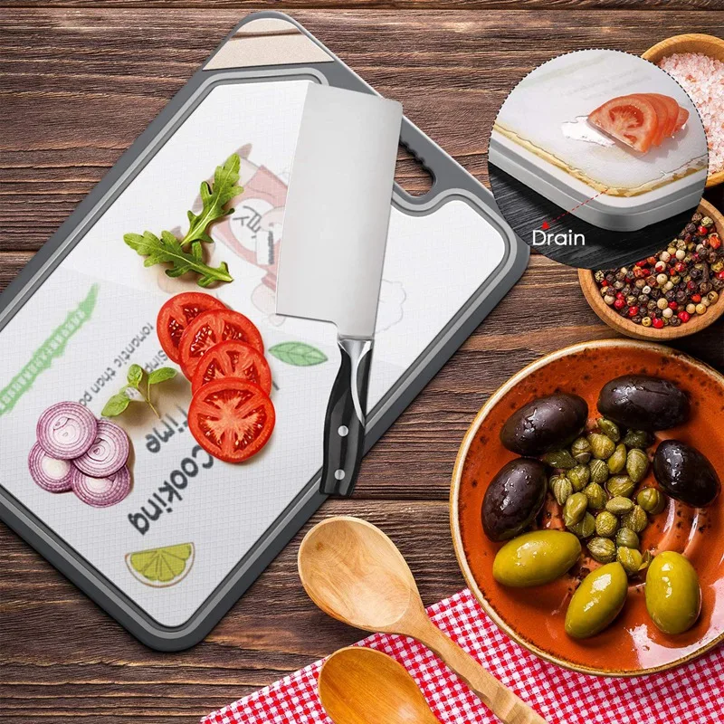 Stainless Steel Double-Sided Cutting Board Chopping Board, 2 in 1 Cutting Boards with Whetstone, for Meat Fish Vegetable
Stainless Steel Double-Sided Cutting Board Chopping Board, 2 in 1 Cutting Boards with Whetstone, for Meat Fish Vegetable