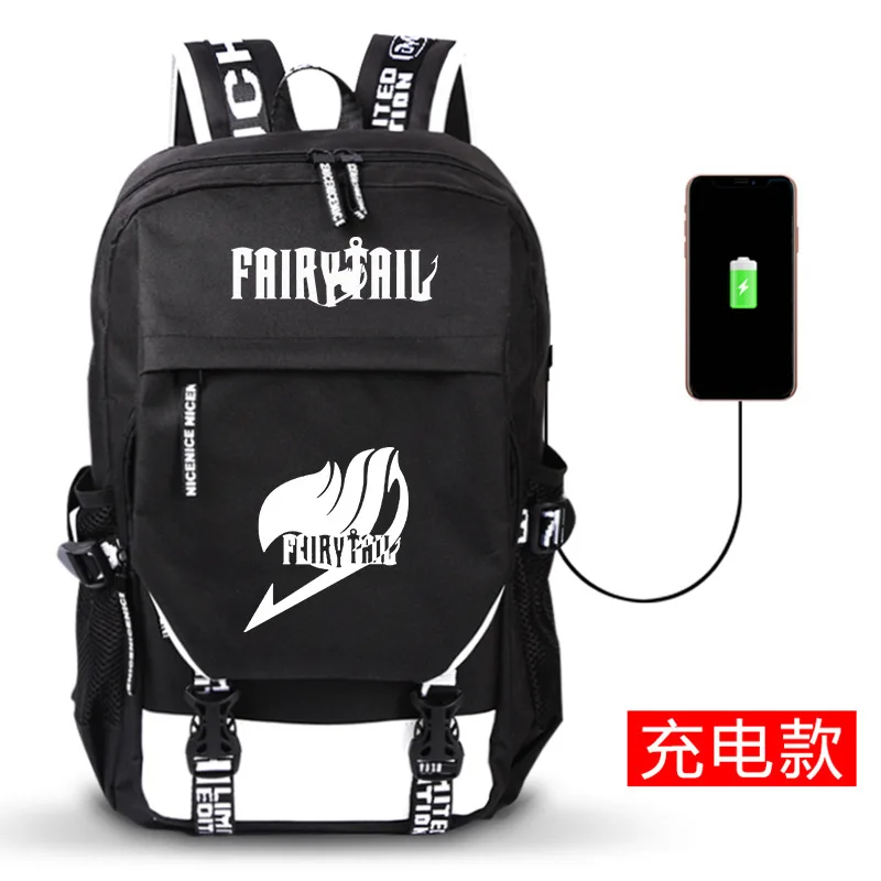 Anime Fairy Tail Cosplay Backpack Cartoon Student School Shoulder Bag Teentage USB Laptop Travel Bags Gift 
Anime Fairy Tail Cosplay Backpack Cartoon Student School Shoulder Bag Teentage USB Laptop Travel Bags Gift