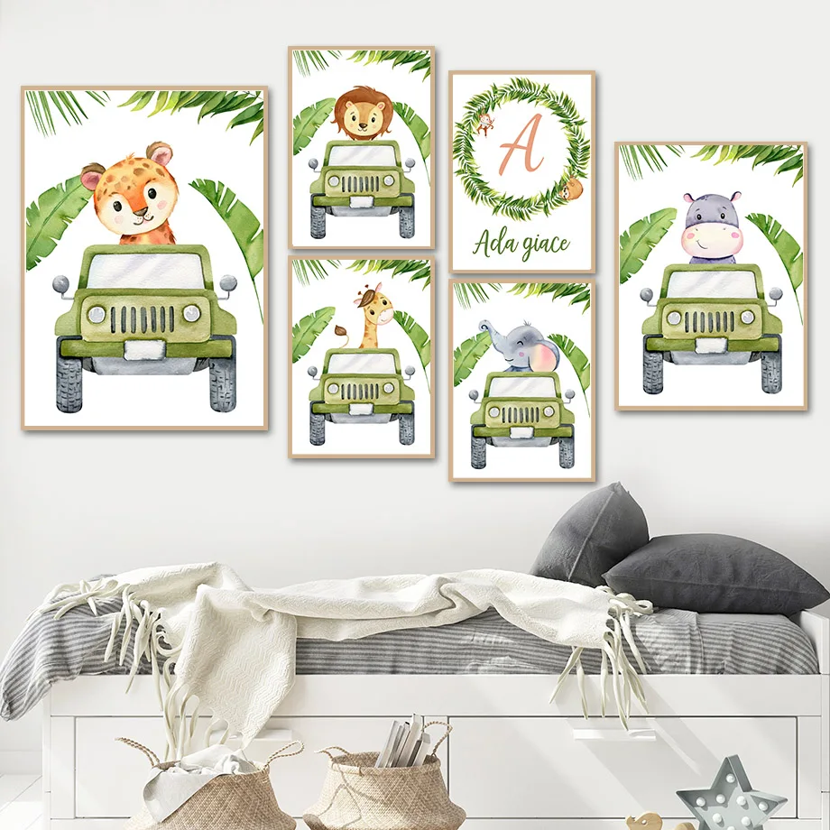 Tiger Lion Giraffe Elephant Zebra Leaf Car Wall Art Canvas Painting Nordic Posters And Prints Wall Pictures Baby Kids Room Decor
Tiger Lion Giraffe Elephant Zebra Leaf Car Wall Art Canvas Painting Nordic Posters And Prints Wall Pictures Baby Kids Room Decor