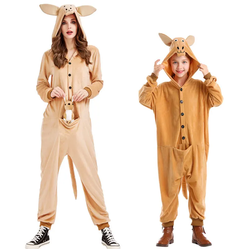 

Umorden Halloween Costumes for Women Girls Lovely Kangaroo Costume Kids Child Pajamas Sleepwear Animal Theme Party Fancy Dress