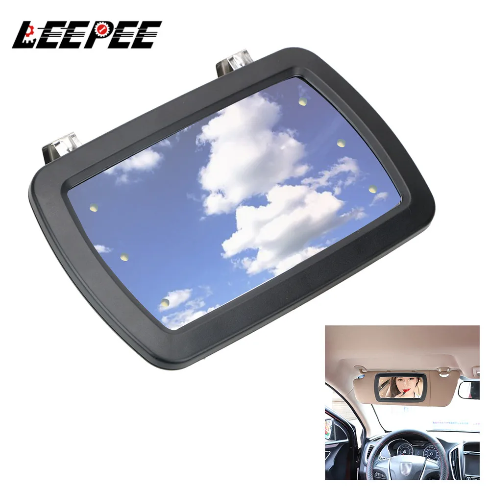 Car Sun Visor Mirror Universal Makeup Sun Shading Cosmetic Mirror Automobile Make Up Mirror with Six LED Lights Vanity Mirror 
Car Sun Visor Mirror Universal Makeup Sun Shading Cosmetic Mirror Automobile Make Up Mirror with Six LED Lights Vanity Mirror