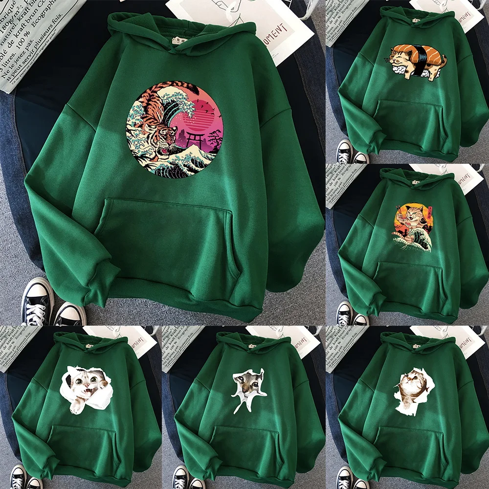 Autumn Winter Hoodies Casual Pocket Long Sleeve Hoodie Kitten Print Warm Sweatshirts Loose Pullover Polyester Fashion Tops
Autumn Winter Hoodies Casual Pocket Long Sleeve Hoodie Kitten Print Warm Sweatshirts Loose Pullover Polyester Fashion Tops