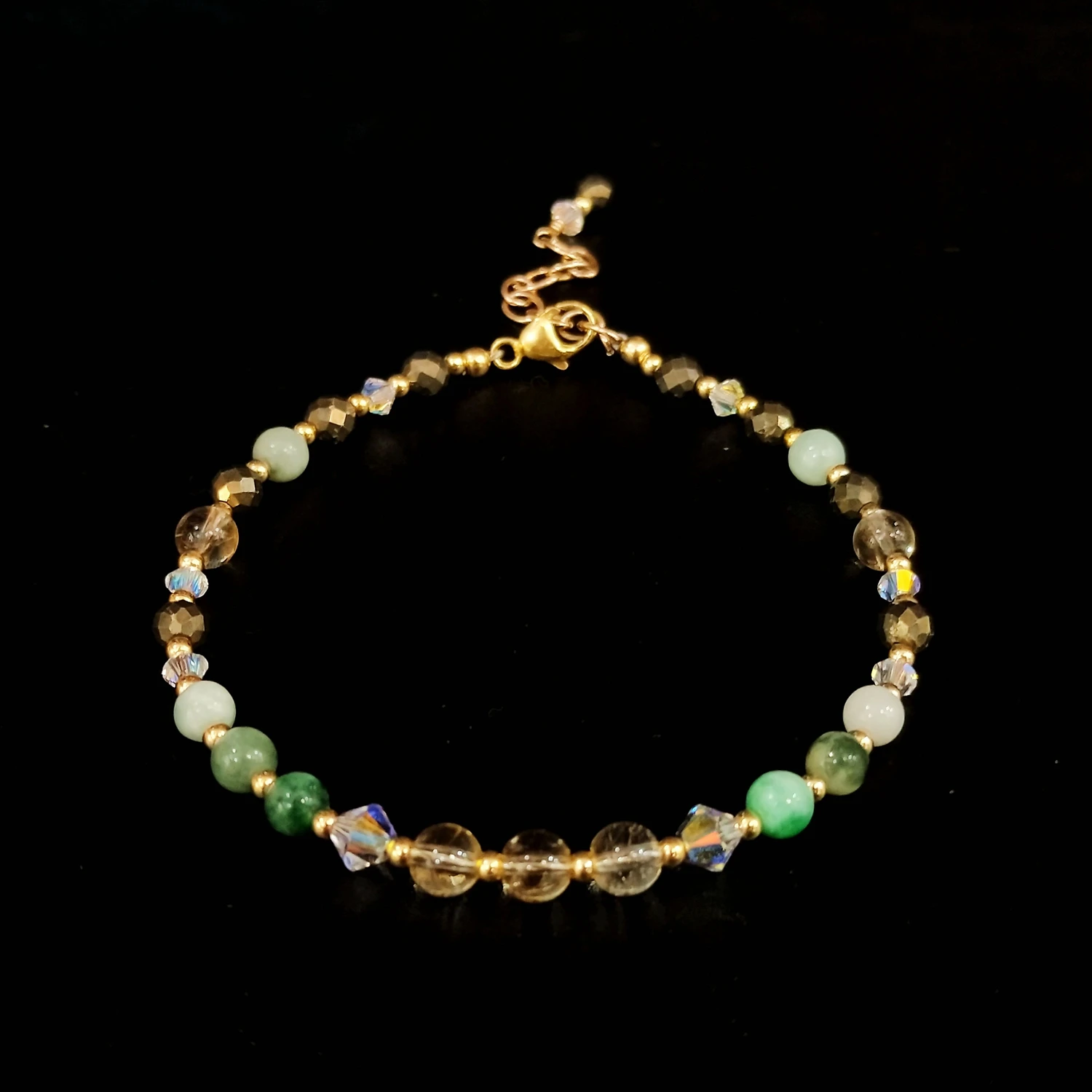 Lii Ji Citrine Jade Pyrite Austrian Crystal 14K Gold Filled Bracelet 17+3cm Natural 4mm Stone Handmade Jewelry For Women Gift
Lii Ji Citrine Jade Pyrite Austrian Crystal 14K Gold Filled Bracelet 17+3cm Natural 4mm Stone Handmade Jewelry For Women Gift