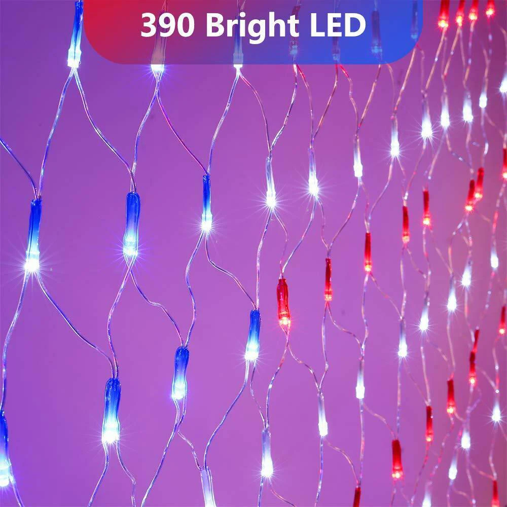 American Flag Net Light Romantic Net Mesh Festival LED Net Light Waterproof Led Decoration Lights
American Flag Net Light Romantic Net Mesh Festival LED Net Light Waterproof Led Decoration Lights