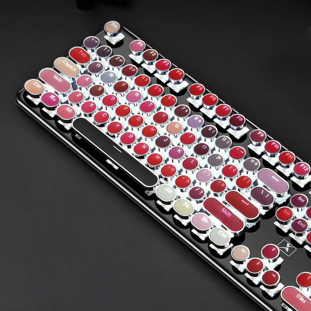 K520 104 Keys Professional Computer Fashion Lipstick Color Wired USB Desktop Mechanical Ergonomics Accessory Metal Keyboard
K520 104 Keys Professional Computer Fashion Lipstick Color Wired USB Desktop Mechanical Ergonomics Accessory Metal Keyboard
