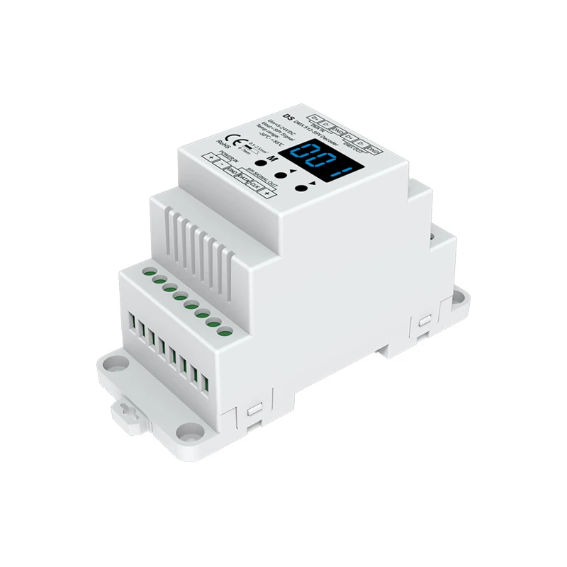 Skydance Din Rail DMX To SPI Decoder Converter DS TTL Pixel Controller DMX Slave Support 6803/8806/2811/ 2812/2801/3001/9813 ic
Skydance Din Rail DMX To SPI Decoder Converter DS TTL Pixel Controller DMX Slave Support 6803/8806/2811/ 2812/2801/3001/9813 ic